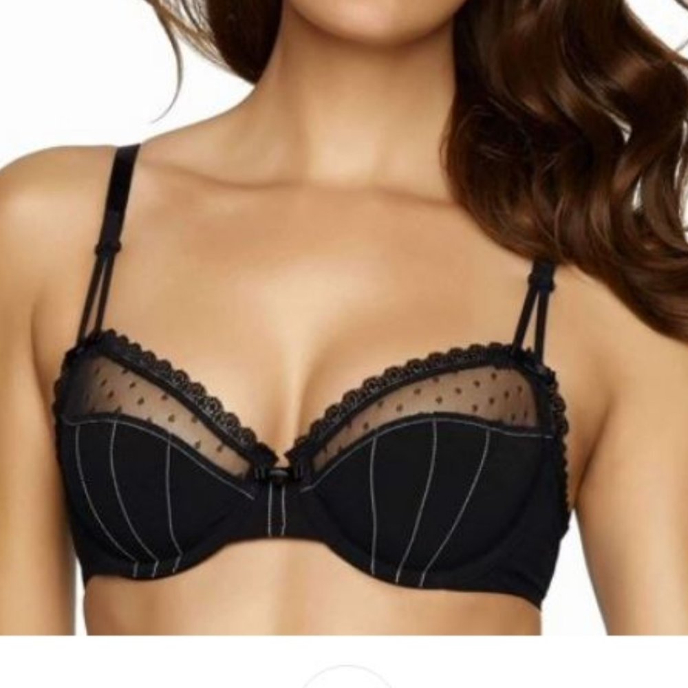 Felina Marielle Demi Bra - Black, 32DDD